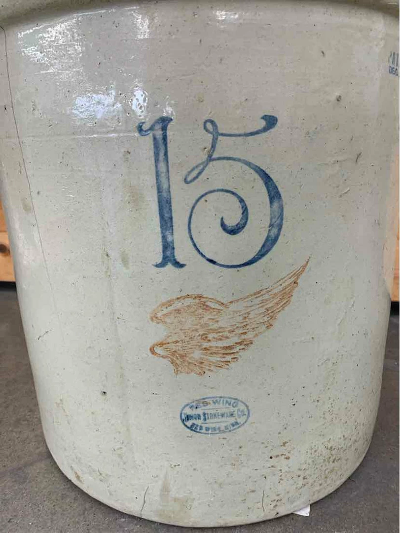 Something Blue Pick Up Only Red Wing Union Stoneware Co. Collectible Ceramic 4 Something Blue Pick Up Only Red Wing Union Stoneware Co. Collectible Ceramic