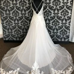 Something Blue Sincerity 44249 Wedding Dress Size 12 Lace/Tulle Ivory Sleeveless A-line WEDDING DRESSES