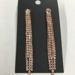 Something Blue Wedding Premier E0257CR-RG Jewelry Cubic Zirconia Rose Gold Earrings JEWELRY