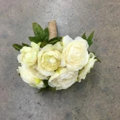 Something Blue Wedding DECOR Bouquet Floral/Jute Ivory/Beige Size 9