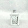 Something Blue DECOR Kate Aspen Lantern Metal/Glass White Size 4.25" LANTERNS/BIRDCAGES