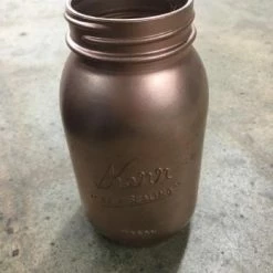 Something Blue Wedding Vase Glass Rose Gold Size 7" Mason Jar VASES DECOR