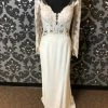 Something Blue WEDDING DRESSES Essense Of Australia D2488 Wedding Dress Crepe/Lace AS IS HOLE IN SHOULDER MESH