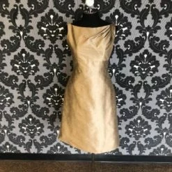 Something Blue FORMAL/MOTHER'S DRESSES Jim Hjelm Size 12 Gold Satin Formal