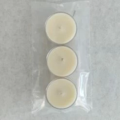 Something Blue Tea Light Candle Size 3ct Wax Ivory CANDLES