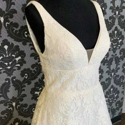 Something Blue Justin Alexander JOSETTE 88016 Women's Wedding Dress Lace Ivory Size 12 WEDDING DRESSES