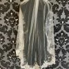 Something Blue VEILS Finger Tip Ivory Tulle With Beaded Lace Applique Veil