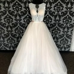 Something Blue Allure Romance Women's Wedding Dress Tulle/Beads Ivory/Champagne WEDDING DRESSES
