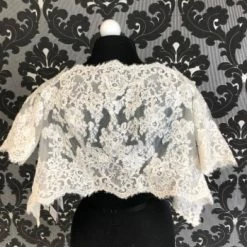 Something Blue Justin Alexander Justine-A085 Topper Lace Ivory Size 6 Sleeves