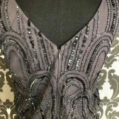 Something Blue Adrianna Papell Formal Sequin Gun Metal Size 8 FORMAL DRESSES FORMAL/MOTHER'S DRESSES