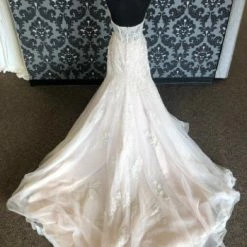 Something Blue Stella York 6541DM Beaded Lace Blush/ivory AS IS HOLE IN LEFT SKIRT LOOSE BEADS 12 Something Blue Stella York 6541DM Beaded Lace Blush/ivory AS IS HOLE IN LEFT SKIRT LOOSE BEADS