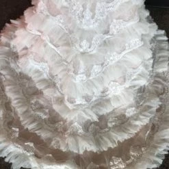 Something Blue WEDDING DRESSES Galina Wedding Dress Lace Ivory & Blush Size 8 Sleeveless