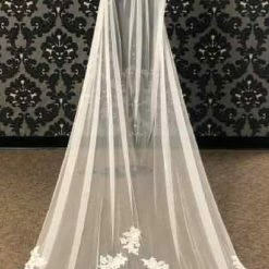 Something Blue VEILS Veil Ivory Lace Edge Cathedral