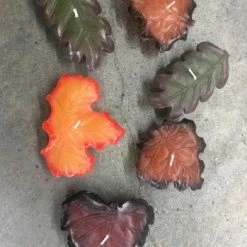 Something Blue Wedding 6ct Leaf Shape Wax Floating Candles