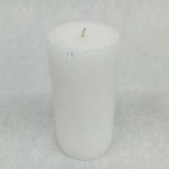 Something Blue Pillar Candle Wax White Size 6" CANDLES DECOR