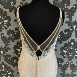 Something Blue Stella York 6574IV Size 14 Lace With Beading Ivory Fit & Flare