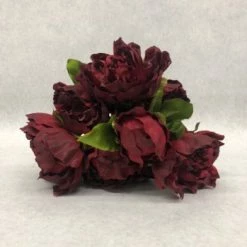 Something Blue DECOR Peony Floral Burgundy Size 11" FLORAL