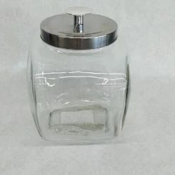 Something Blue Candy Dish Size 1gal Glass/Metal Clear/silver CONTAINER DECOR