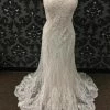 Something Blue Wedding Allure Bridal Women's Wedding Dress Lace Ivory/Champagne Sheath 2 Something Blue Wedding Allure Bridal Women's Wedding Dress Lace Ivory/Champagne Sheath