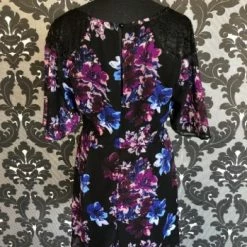 Something Blue Charlotte Russe Cocktail Dress Chiffon Black/Purple/Blue Size L FORMAL DRESSES
