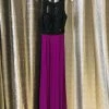 Something Blue Size 2 Magenta Temptation Poly-Spandex Highneck Sheath PROM
