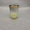 Something Blue Candle Holder Glass Clear/Gold Size 8" CANDLES (AS IS) DECOR