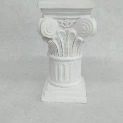 Something Blue Pillar Size 7.75" Plaster White CENTERPIECES DECOR