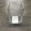 Something Blue Wedding Vase Glass Clear Size 4.75"x3"x3" Square VASES DECOR