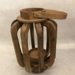 Something Blue At Home 8" X 12" Brown Wood Lantern NEW ARRIVALS
