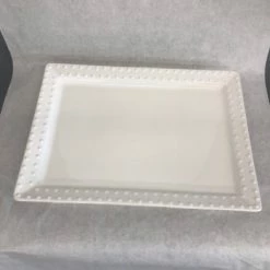 Something Blue DECOR Tray Size 17.5"x12.75" Ceramic White CAKE ACCESSORIES
