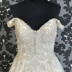 Something Blue WEDDING DRESSES Essense Of Australia D2379DM Ivory Size 14 AS IS HOLES THROUGHOUT LOOSE BEADS