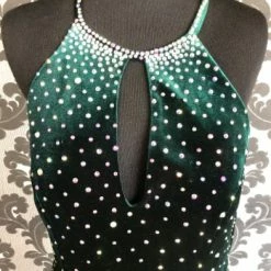 Something Blue NEW ARRIVALS Jovani Prom Dress Velvet Emerald Size 4 PROM CLEARANCE