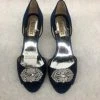 Something Blue NEW ARRIVALS Badgley Mischka Petrina Shoe Satin/Rhinestone Navy Size 7.5 SHOES