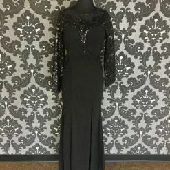 Something Blue Size S Black Soieblu Crepe FORMAL/MOTHER'S DRESSES