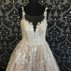 Something Blue Wedding Martina Liana Wedding Dress Tulle Ivory And Champagne Size 12