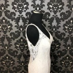 Something Blue WEDDING DRESSES Casablanca 2319 Wedding Dress Lace Ivory Size 8 Sleeveless