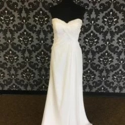 Something Blue Wedding WEDDING DRESSES Mon Cheri 216162 Women's Wedding Dress Chiffon Ivory Size 12