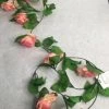 Something Blue Wedding Garland Pink Rose 6.5'