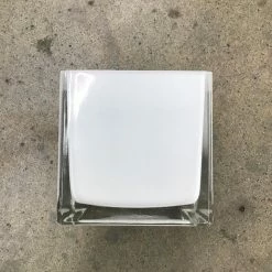 Something Blue Wedding Vase Glass White Size 5"x5"x5" Square VASES