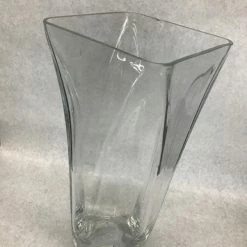 Something Blue DECOR Vase Glass Clear Size 15.75"x7.5" Square VASES