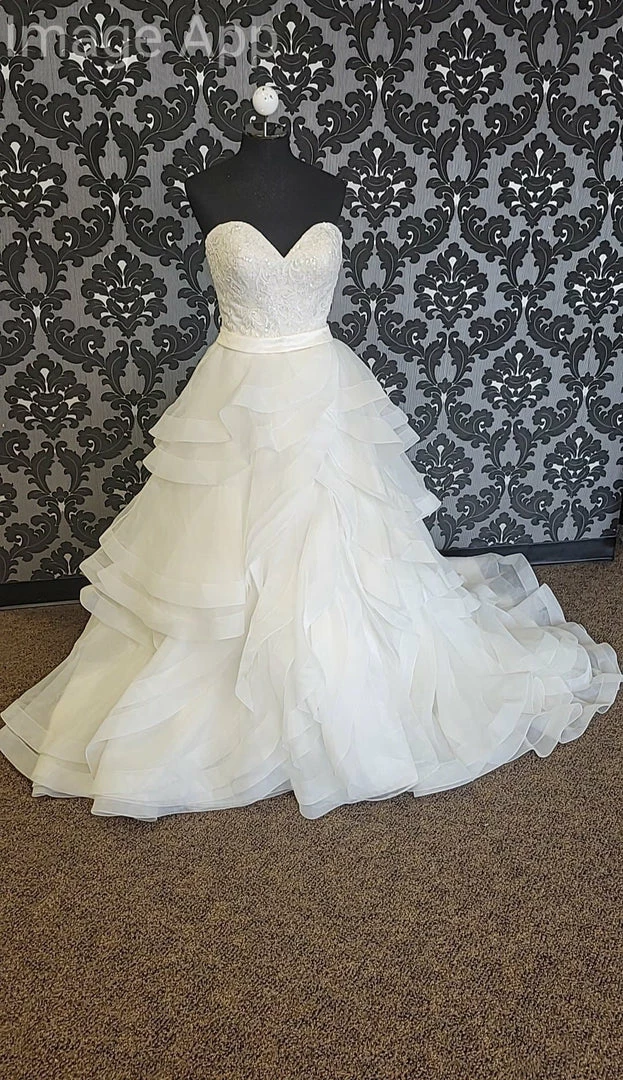 Something Blue WEDDING DRESSES Stacey's Wedding Dress Organza Ivory Size 8 Strapless Ballgown 3 Something Blue WEDDING DRESSES Stacey's Wedding Dress Organza Ivory Size 8 Strapless Ballgown