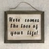 Something Blue DECOR Sign Wood Gray/Black/White Size 8" X 10" SIGNS