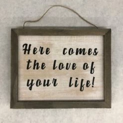 Something Blue DECOR Sign Wood Gray/Black/White Size 8" X 10" SIGNS