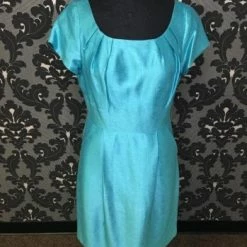 Something Blue Size 10 Pool Lugo 221 Cocktail Linen Cap Sleeve FORMAL/MOTHER'S DRESSES