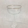 Something Blue Wedding Christopher Stuart Champagne Saucer Glass/Metal Clear/Gold Size 7.75" GLASSWARE