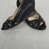 Something Blue NEW ARRIVALS Alex Marie Orchida Wedge Suede Black Size 7 SHOES