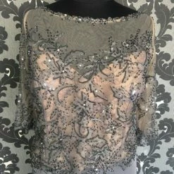 Something Blue Size 20W Smoke Montage 115963W Floor Lace Half Sleeve FORMAL/MOTHER'S DRESSES