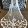 Something Blue As Is Veil Tulle & Lace Ivory Size Cathedral Lace V7262C VEILS 1 Something Blue As Is Veil Tulle & Lace Ivory Size Cathedral Lace V7262C VEILS