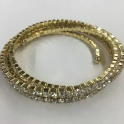 Something Blue Wedding NEW ARRIVALS Gold Bracelet W/ Silver Rhinestones