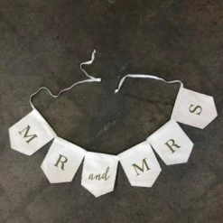 Something Blue DECOR Banner Cloth Gold/Ivory Size 5ft SIGNS